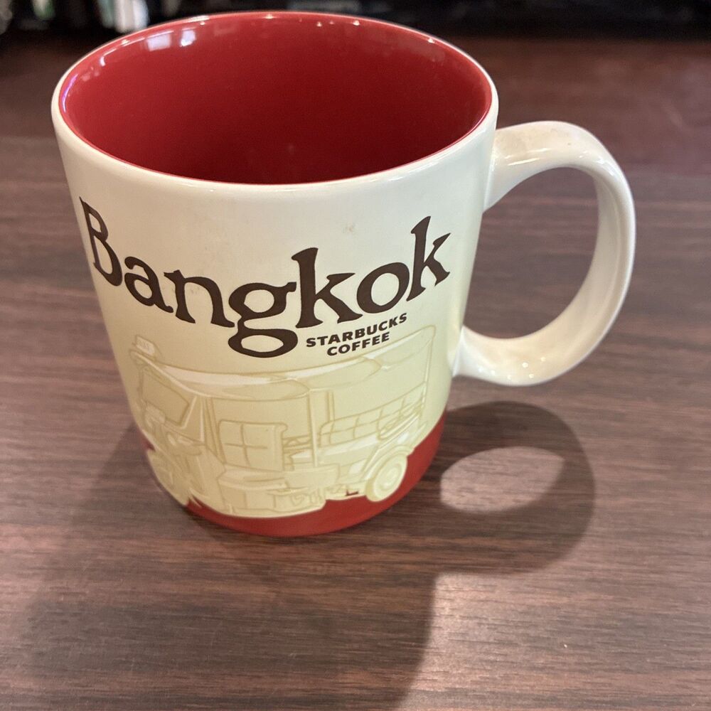 BANGKOK Starbucks Global Icons Series 16 Oz Mug Red 3.5 x 4